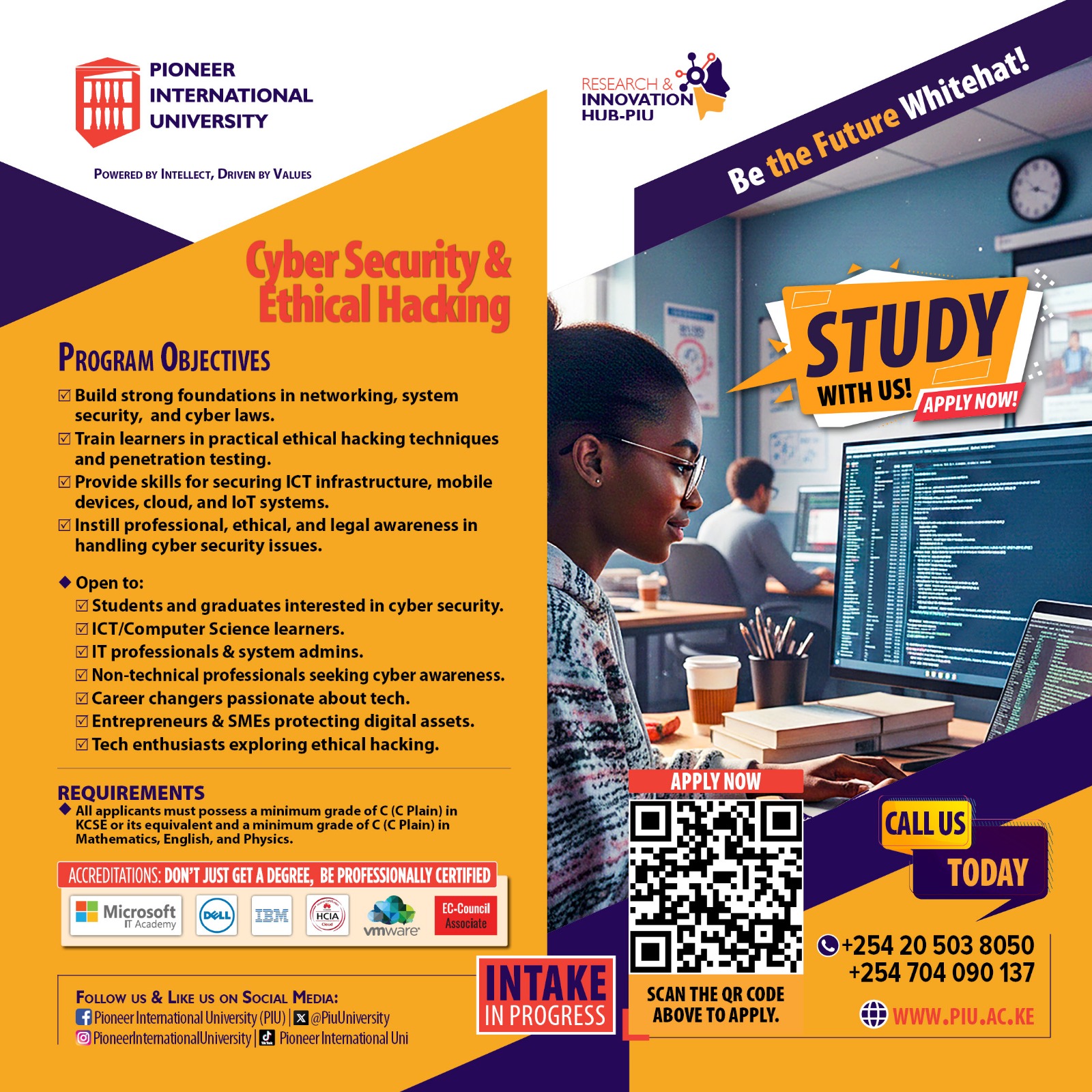 Cyber Security & Ethical Hacking Course at Pioneer International University